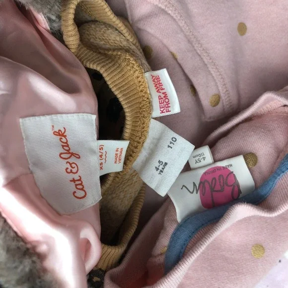 Girls 4T-5T Fall Winter Clothing BUNDLE Long Sleeve Shirts Pants Sweatshirts - Picture 3 of 11